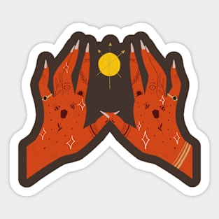 Tattooed Hands Sticker